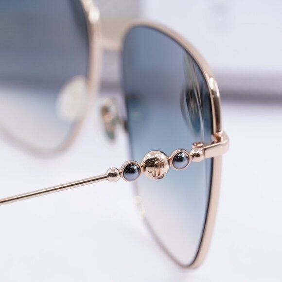 Jimmy Choo HESTER/S 0BKU I4 Square Sunglasses - Gold/Blue Gradient Pink main image 5
